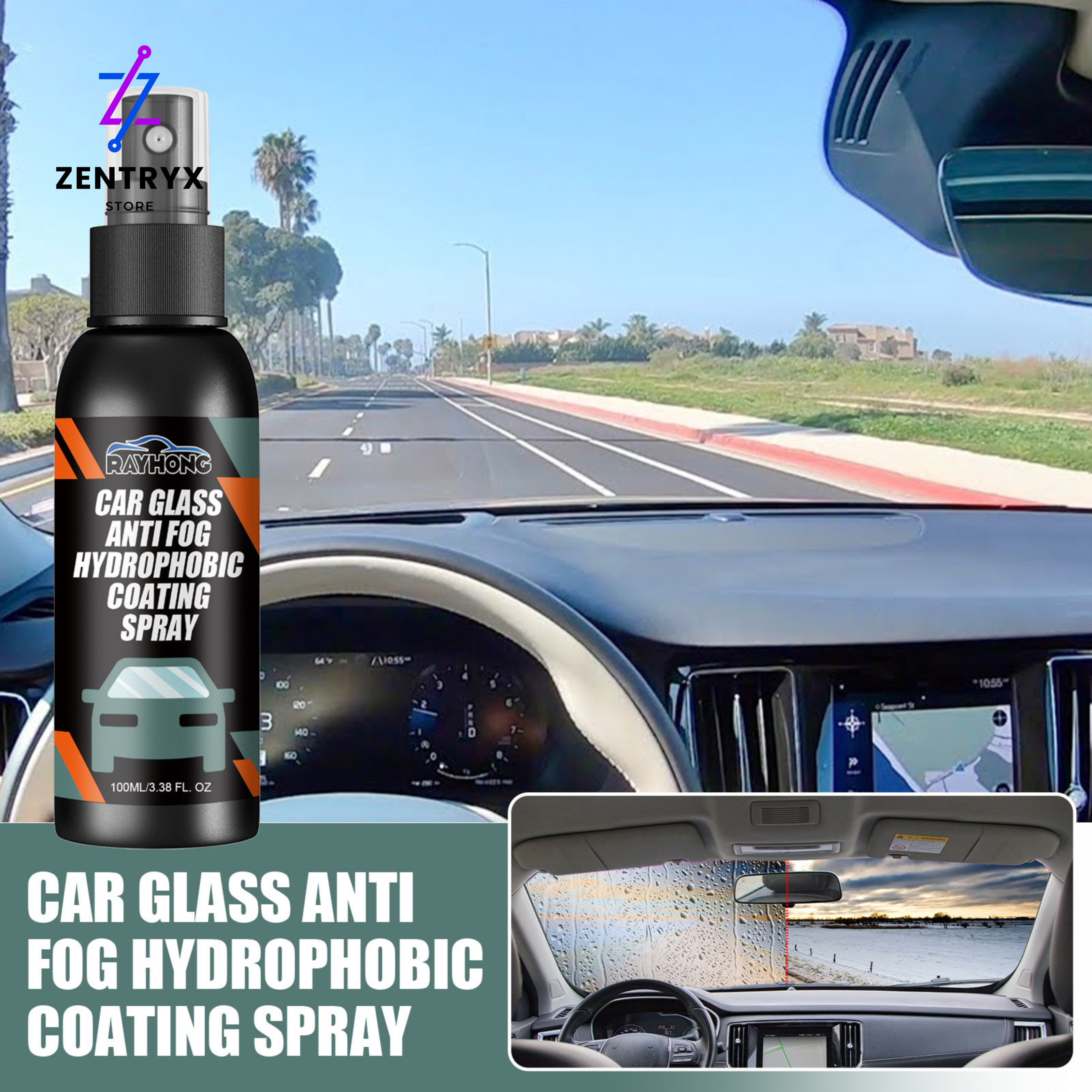 Spray antiempaño de cristales